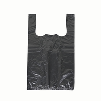 Sacs en plastique blancs personnalisables avec logo, réutilisables, en PE, avec poignée longue, pour supermarché, sacs de courses en plastique avec message « Merci »