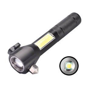 Đa-Chức Năng Xe Sáng Cao Khẩn Cấp Thoát An Toàn Búa XPE + COB LED Đèn Pin Với Side Cảnh Báo Màu Đỏ Ánh Sáng - Product Image 1