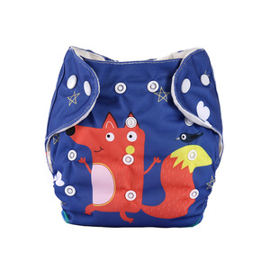 Lokeystar dessin animé imprimé réutilisable bébé couches bouton pression réglable imperméable couches en tissu pour bébé - Product Image 3