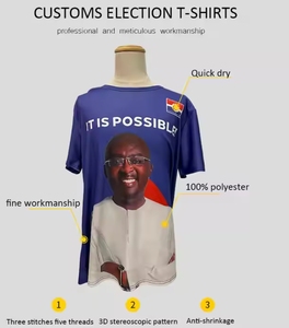 Bán Buôn Tùy Chỉnh Cuộc Bầu Cử Chiến Dịch T-Shirts Jersey Vải <span class=keywords><strong>In</strong></span> Thoáng Khí <span class=keywords><strong>Polyester</strong></span> Thăng Hoa Của Nam Giới Quá Khổ - Product Image 4
