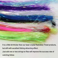 1/50 Zoll UV Ice Wing Flashabou Streamer Forellenfliegenbindematerial Kunststoff Gelb Grün Blau Orange Fluss See Großhandel 28-30cm
