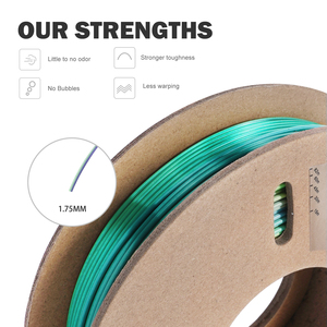 Nouveau filament PLA multicolore <span class=keywords><strong>Eryone</strong></span> Rainbow <span class=keywords><strong>Silk</strong></span> Color 1,75 mm pour imprimante 3D FDM - Température d'impression 200°C - Product Image 2