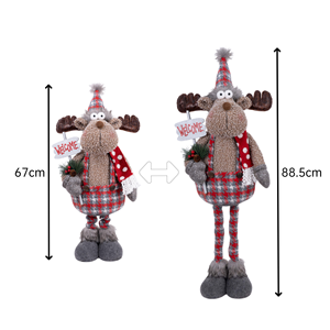 ER usine nouveau Design drôle wapiti de noël debout poupée télescopique <span class=keywords><strong>ameublement</strong></span> fenêtre décoration poupée - Product Image 3