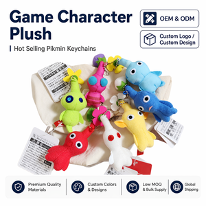 Porte-clés en peluche <span class=keywords><strong>Pikmin</strong></span>, personnages de jeu très populaires, pendentifs animaux floraux colorés, designs <span class=keywords><strong>Pikmin</strong></span> inspirés des jeux, en vente chaude - Product Image 1