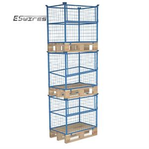 Cage à palettes en treillis métallique soudé, facilement déplaçable, pour stockage en entrepôt, avec verrouillage - Product Image 3