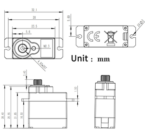 GDW DS031 Classic 2.7KG Servo 9g Motor RC Helicóptero Carro Barco Aviões Coreless Micro Engrenagem de Direção para Aeronaves de Asa Fixa Metal - Product Image 5