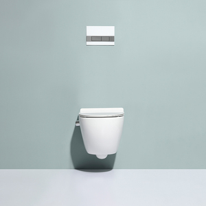 BEFEN Modernes Wand-<span class=keywords><strong>WC</strong></span> mit Bidet, Hochglanz-Weiß, Keramik, P-Trap, Einteiliges Badezimmer-Wand-<span class=keywords><strong>WC</strong></span> mit Bidet - Product Image 3