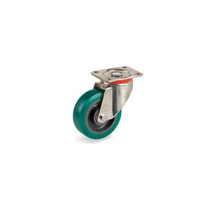 Ruedas de poliuretano TELLURE ROTA - 627623 TR Roll', Centro de poliamida 6, soporte giratorio tipo P-ancho de rueda 40mm, Ø 125 mm (Cant. - Product Image 1