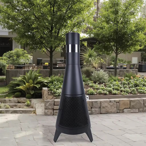 Estufa de Leña para Exteriores de Acero al Carbono, <span class=keywords><strong>Chimenea</strong></span>, <span class=keywords><strong>Barbacoa</strong></span>, Estufa de Calefacción para Patio, Jardín, Villa, Parrilla de Carbón y Leña - Product Image 5