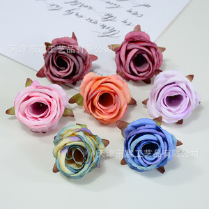 ดอกกุหลาบประดิษฐ์ Dongchen Crafts ขนาด 5.5 ซม. ดอกไม้ผ้าไหมสำหรับตกแต่งงานแต่งงาน ของตกแต่งบ้าน อุปกรณ์ประกอบฉากสำเร็จการศึกษา - Product Image 3