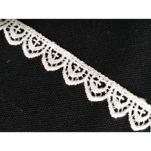Adornos de encaje de algodón blanco de 1,5 cm de ancho a precio de fábrica, último bordado Floral, encaje químico, encaje decorativo para - Product Image 5