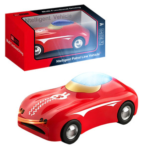 Voiture de <span class=keywords><strong>patrouille</strong></span> personnalisée à 3 couleurs avec fonction de suivi de ligne, véhicule intelligent à LED lumineux et batterie rechargeable - Product Image 1