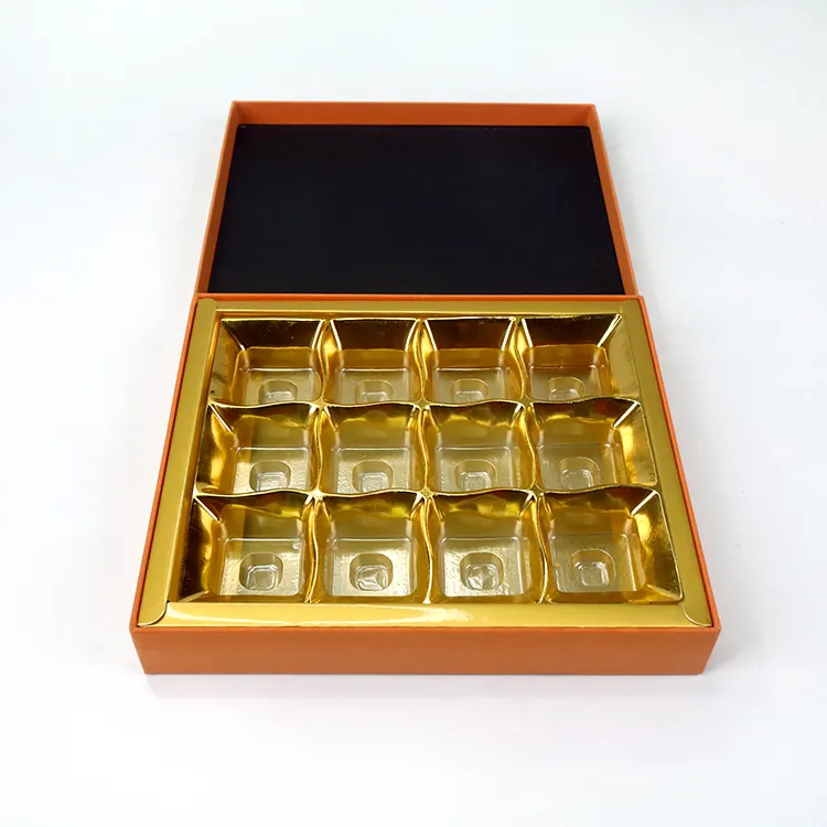 Оптовая продажа на заказ коробка для упаковки шоколада картонная подарочная коробка Сладкая упаковка подарочная коробка с 12 слотами