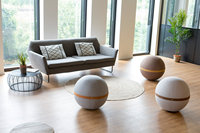 Chaise de ballon d'exercice avec ceinture et housse amovible antidérapante
