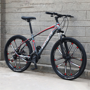 軽くて丈夫な26インチ29インチマウンテンバイク21スピードスチールフレーム自転車ダブルディスクブレーキワンラウンドバイク - Product Image 5