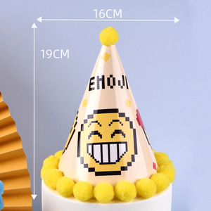 Nicro, venta al por mayor, variedad de estilos, suministros de decoración de <span class=keywords><strong>feliz</strong></span> cumpleaños para niños, sombreros de papel de cumpleaños desechables multicolores - Product Image 2