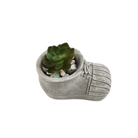 Offre Spéciale : Pot de Jardinage en Ciment Façonné en Forme de Chaussure, Fait Main, Écologique, Durable, à Surface Lisse, pour Bonsaï et Cactus, Idéal pour Jardin, Balcon et Intérieur