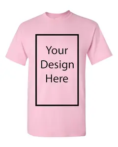 Fabricantes projetam camisetas personalizadas com impressão de logotipo de sua própria marca, camisetas em branco de algodão e poliéster unissex de alta qualidade