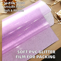 Film PVC souple transparent à paillettes en rouleau pour emballage et papeterie – Grande Vente