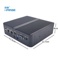Mini ordenador de escritorio sin ventilador J1900 N100 J6412 6 USB 4 Lan Win10 RS232 VGA NUC Mini PC