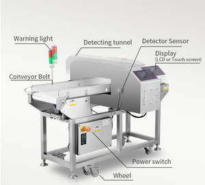 High Precision Auto Frozen Digital Food Metal Detector Industrial SA-990 Steel Tunnel Belt for Fish <strong>Detection</strong> - Product Image 2