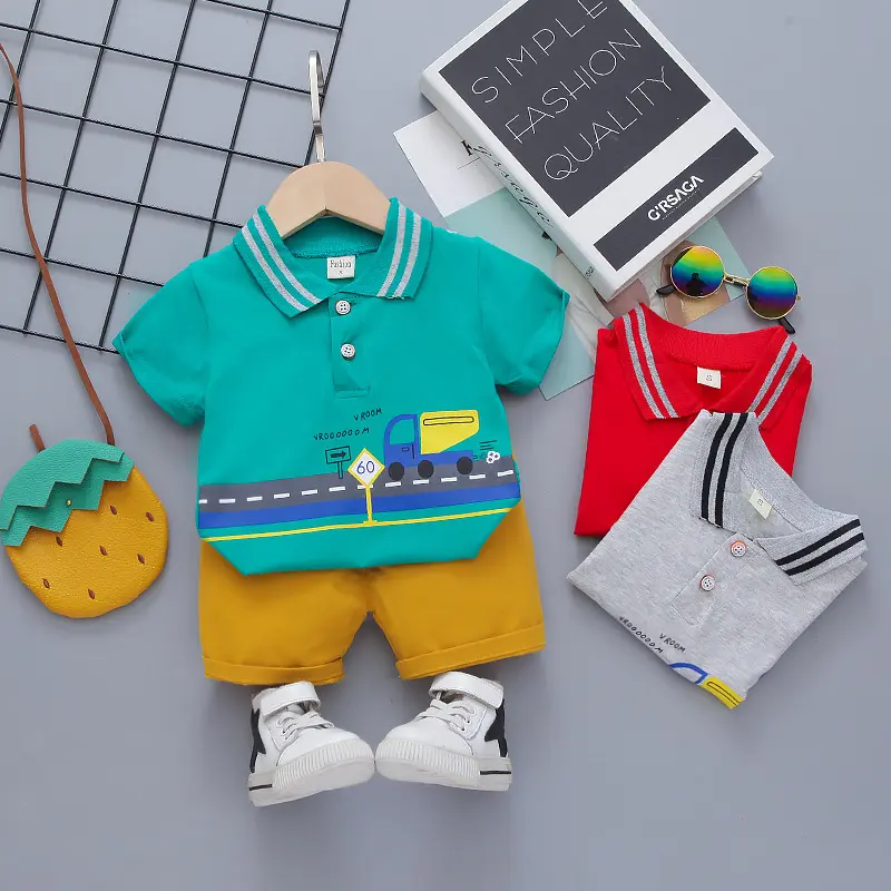 100% Cotton Baby Clothes New 2022 Summer Toddler Kids Pajamas Sleepwear Shirt Short Children's Boy Clothing