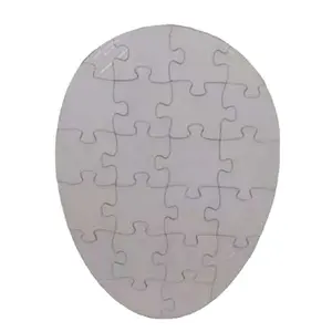 Puzzle en forme d'œuf vierge pour enfant, lot de 46 pièces, taille de 20x28cm, cadeau de pâques, unités