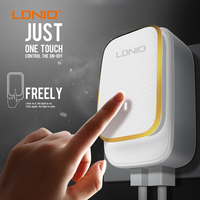 LDNIO A4405 US UK EU AU Plug 4-Port 22W Lampe LED réglable Adaptateur de chargeur USB Auto-ID Portable Phone Travel Wall Phone Charger