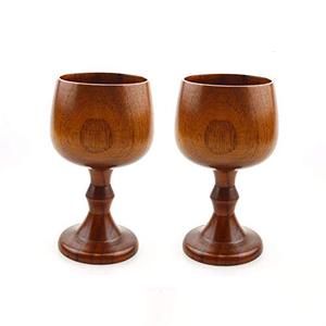 Copa de Vino Vintage de Madera, Copa para Beber Agua, Cáliz de Comunión, Accesorios de Cocina, Vajilla, Regalo - Product Image 6