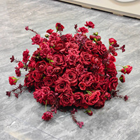 Vente flash : Arrangement floral de grande taille en rose artificielle de 50 cm, 60 cm, 70 cm, 80 cm, centre de table pour mariage, boule de fleurs blanches en soie