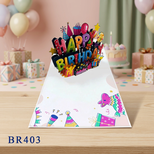 Meilleure Vente : Carte de Vœux Joyeux Anniversaire Faite Main en Papier Découpé 3D, Design Personnalisé, Décoration d'Intérieur, Art de Collection, Viet-craft - Product Image 2