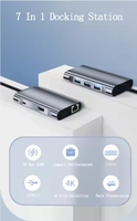 Station d'accueil de charge 7-en-1 haute vitesse 4K PD USB 3.0 accessoires informatiques multifonctions lecteur de carte SD TF C USB HUB Stock