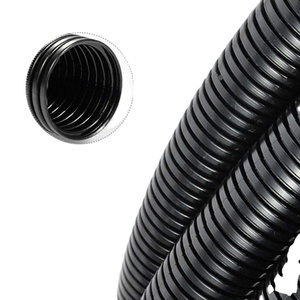 SY Black PA66 Electric <strong>Conduit</strong> Tube Thickened Corrugated <strong>Plastic</strong> with Threaded Hose and Opened <strong>Cable</strong> Sheath - Product Image 1