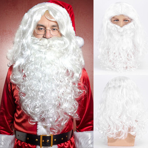 Kit d'accessoires de costume de Père Noël fantaisie pour adulte MS Hot, accessoires de fête de Noël, perruque et barbe de Père Noël - Product Image 2