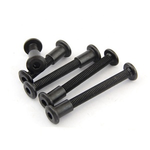 Vis à tête hexagonale autobloquante en acier inoxydable noir Chicago 6mm 8mm 14mm pour meubles, connecteurs à manchon cylindrique - Product Image 5