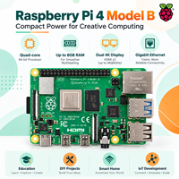 Carte informatique Raspberry Pi 4 Modèle B 1 Go SBC pour le développement de systèmes embarqués industriels, IoT et robotique
