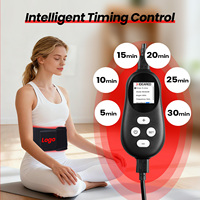 Ceinture de luminothérapie rouge UL CE ROHS avec vibration à 3 niveaux, enveloppement infrarouge NIR 660nm 850nm pour le soulagement des douleurs dorsales, OEM