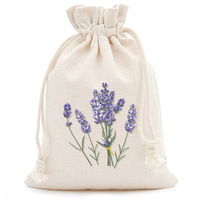 Kantong Serut Penyimpanan Lavender Kedatangan Baru Kantong Kain Kanvas Linen untuk Pembungkus Kado dan Kemasan Produk Perhiasan Mewah