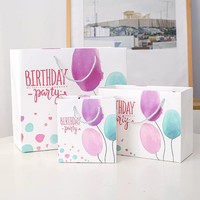 Tas Kado Kertas Ramah Lingkungan, Biodegradable, Dapat Didaur Ulang, Tema Ulang Tahun Klasik Grosir, dengan Tali Serut, Cetak Offset
