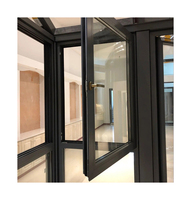 Ventana abatible Ventana de madera revestida de aluminio Ventanas de aluminio Precios en Marruecos Cerradura de ventana corredera para ventanas abatibles de aluminio