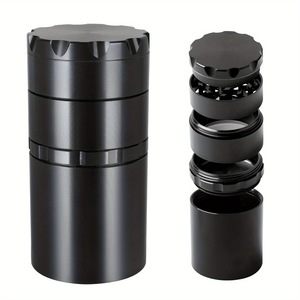 Wholesale OEM Logo Premium Metal with Storage Jar 50mm 5 Layer Aluminium <b>Herb</b> - Product Image 1