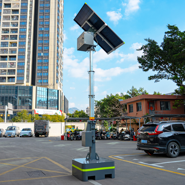 Rapid Deployment 360 Degree Rotation Mobile Solar CCTV Tower Camera System IP65 Waterproof 4m Telescopic Mast for Security