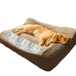 Dog Bed Rectangle <b>Large</b> Size Sponge Filled Removable Washable Pet <b>Mat</b> For Dog Four Seasons Use - Product Image 3