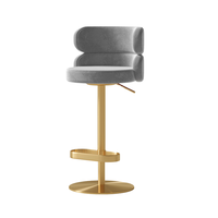 Tabouret de bar en cuir réglable en hauteur, structure métallique, style industriel moderne, pour hôtel, salle à manger, bar à domicile, salon, cuisine commerciale