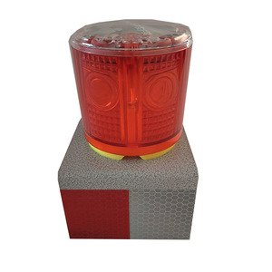 Dsft 03 Feu de signalisation LED solaire rouge à tête unique avec pince en fer, résistant à l'eau, durée de vie de 50 000 heures - Product Image 2