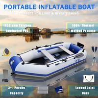 Bateau pneumatique de pêche Solar Marine D270-1 270 CM 8,8 pieds pour 4 personnes, avec plancher en bois, accessoires d'aviron, pour le surf