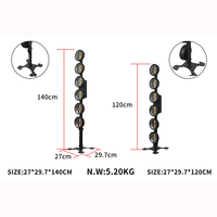 Projecteur LED YINUO DMX DJ 6 Yeux 6*50W à Effet Pixel COB Flash Wash, Lumière de Scène Rétro avec Base LED