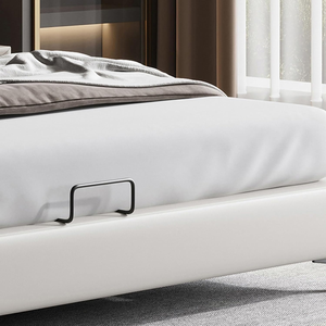COSTFULL Italian Luxury Queen <strong>King</strong> Size Genuine Leather Velvet Upholstered Soft <strong>Bed</strong> Adjustable <strong>Bed</strong> <strong>Frame</strong> OEKO-TEX Certified - Product Image 4