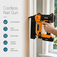 Cloueuse de finition sans fil 21V sans balais, calibre 16, pistolet à clous électrique Li-ion portable pour le travail du bois et la construction