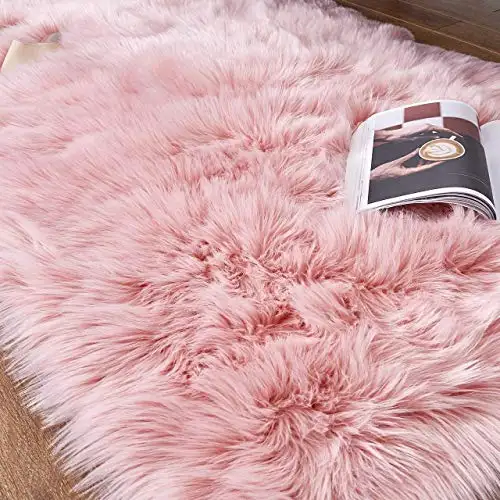 Washable Fluffy Artificial Soft Fur Sheepskin Rugs Carpet Carpet Seat Pad Sofa Chair Cushion Faux Mat For Bedroom Living Room